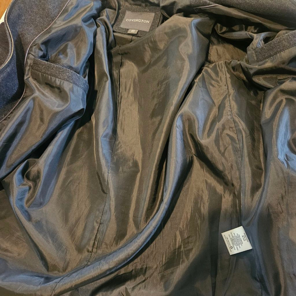 Men's Covington Gray Wool Blend Full Zip Jacket Size L - Picture 7 of 11